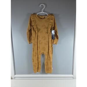 Gerber Baby Girls Long Sleeve Sleeper Brown 24 Months NEW